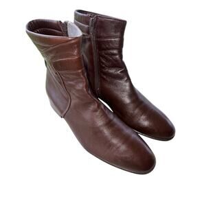 Vintage Brown Leather Royal Imperial Florsheim Shoe Boot size 9.5D Made In Italy